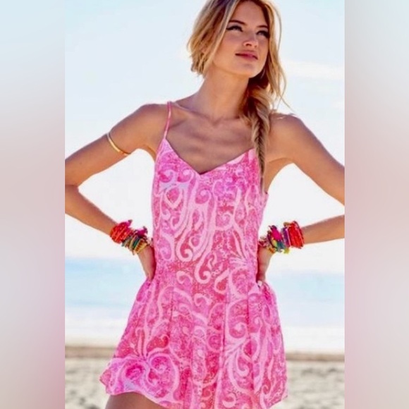 Lilly Pulitzer Pink Pout Kyla Romper - Picture 5 of 9